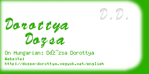 dorottya dozsa business card